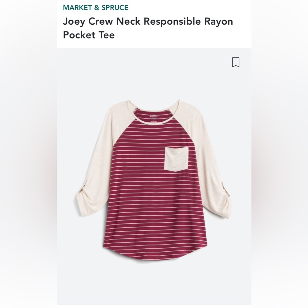 Joey Crew Neck Responsible Rayon Pocket Tee